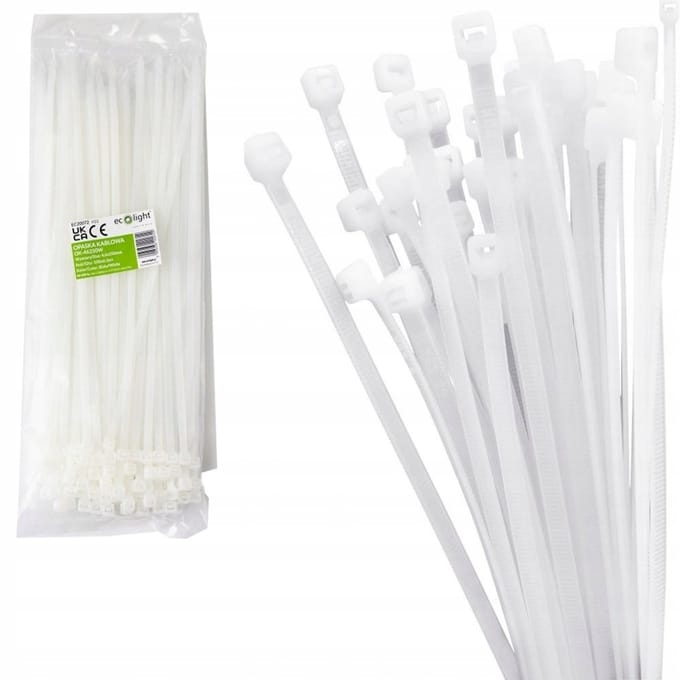 Witte Kabelbinders 2,5x100mm - 100 Stuks