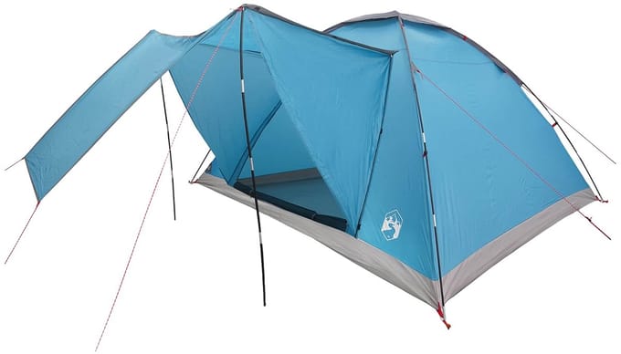 vidaXL - Kamperen - tent - 6-persoons - Blauw - Polyester - en - Staal
