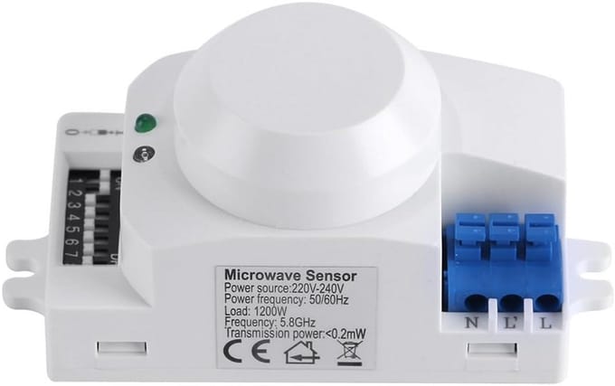Bewegingsmelder - Radarsensor Schakelaar - Energie Besparen - 360 Graden Detectie - 2-10 Meter - Wit