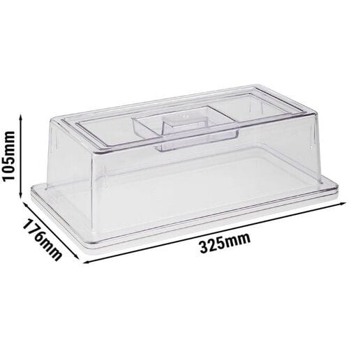 GGM Gastro (6 Stück) GN 1/3 Abdeckhaube - Polycarbonat - Höhe: 105mm