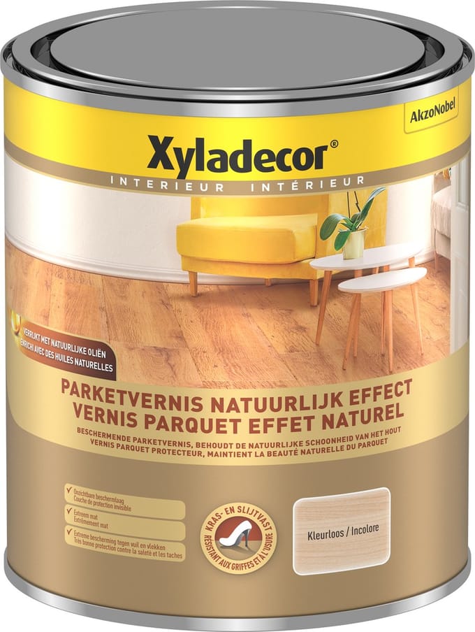 Xyladecor - Parket Vernis Natuurlijk Effect - Kleurloos - 1 L