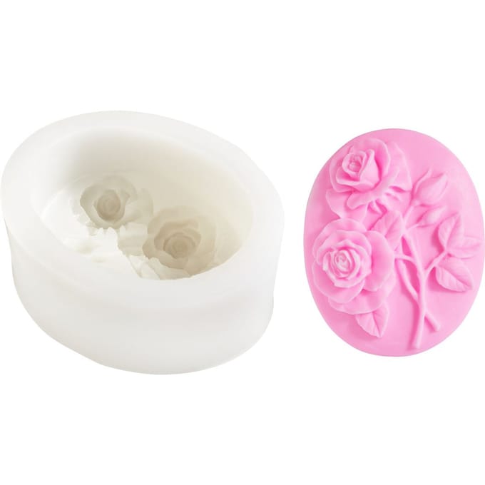 VBS Siliconen zeepgietvorm "Two Roses”