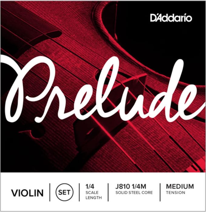 D'Addario Orchestral Violin Strings Prelude J810-1/4 Medium Tension - Snarenset voor viool