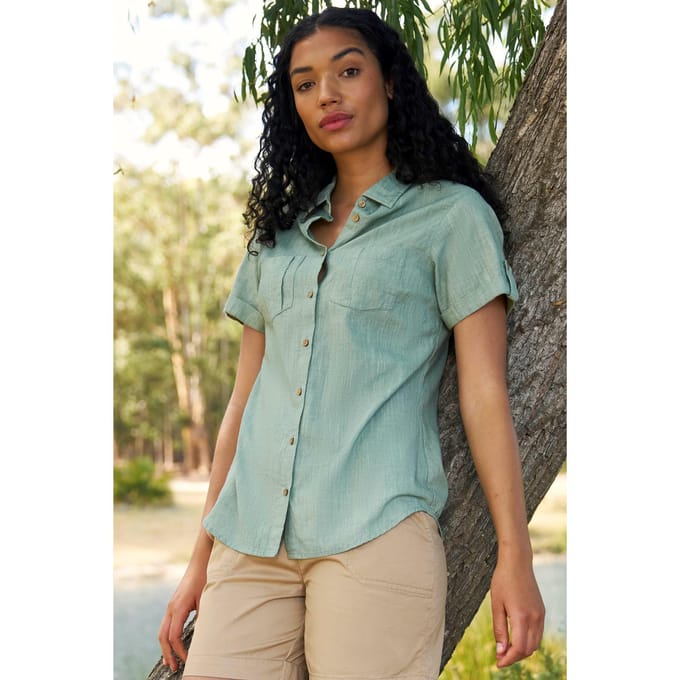 Mountain Warehouse Dames/dames Kokosnoot Shirt met korte mouwen (Licht Khaki)