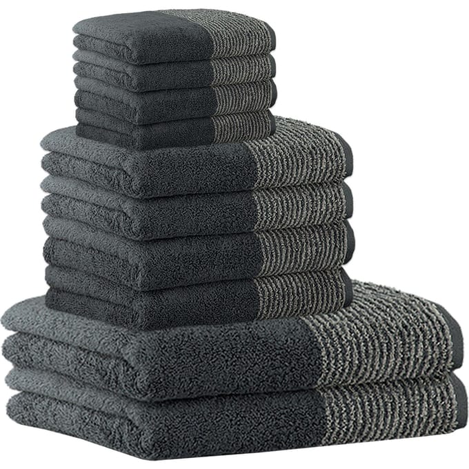 Cawoe Handdoek Luxury Home C Two-Tone Een maat, 50x100 Set van 10