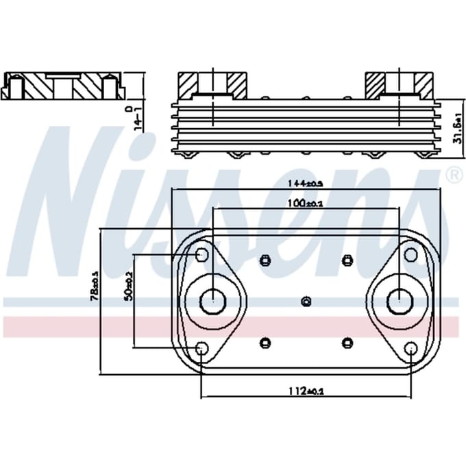 Olie radiator, motorolie NISSENS 90889