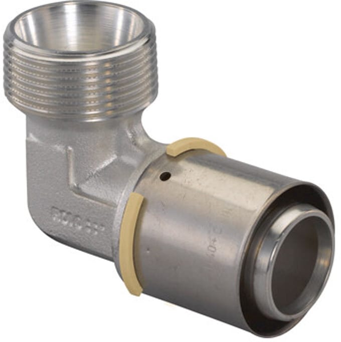 Uponor MLC knie - 5/4x40mm 90graden messing  buitendraadxpers