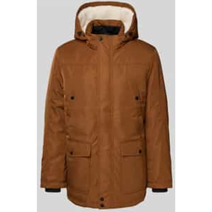 Parka met teddybont en klepzakken