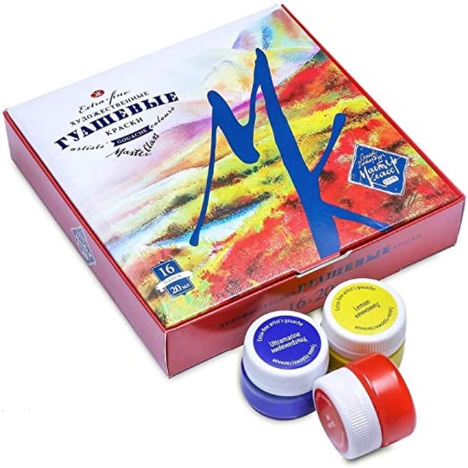 Professionele 16 x 20 ml Gouache Verfset voor Fijn Schilderen