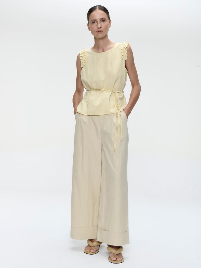 Mura cotton pants | Light Beige - Light Beige / S