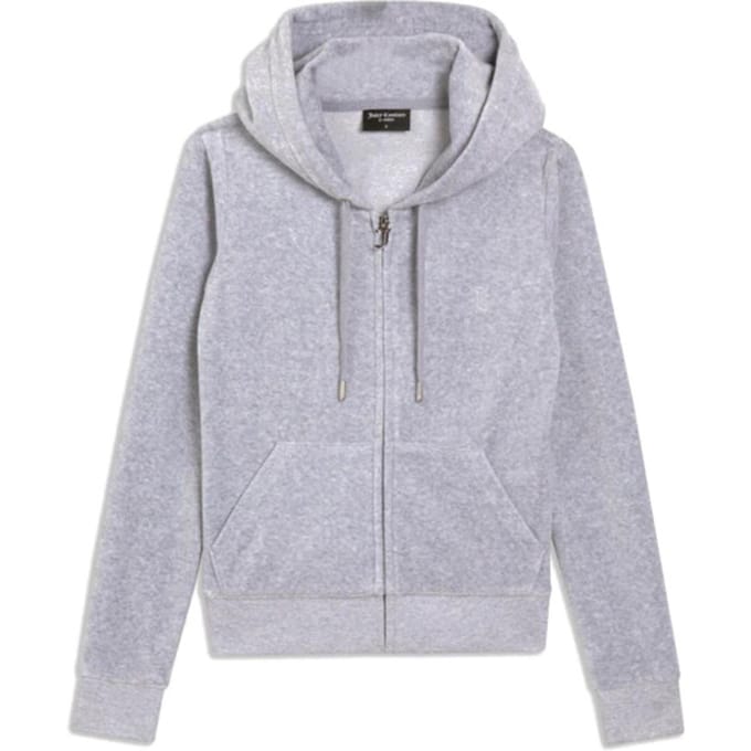 Juicy Couture Robertson hoodie met ritssluiting GRIJS - Maat XL
