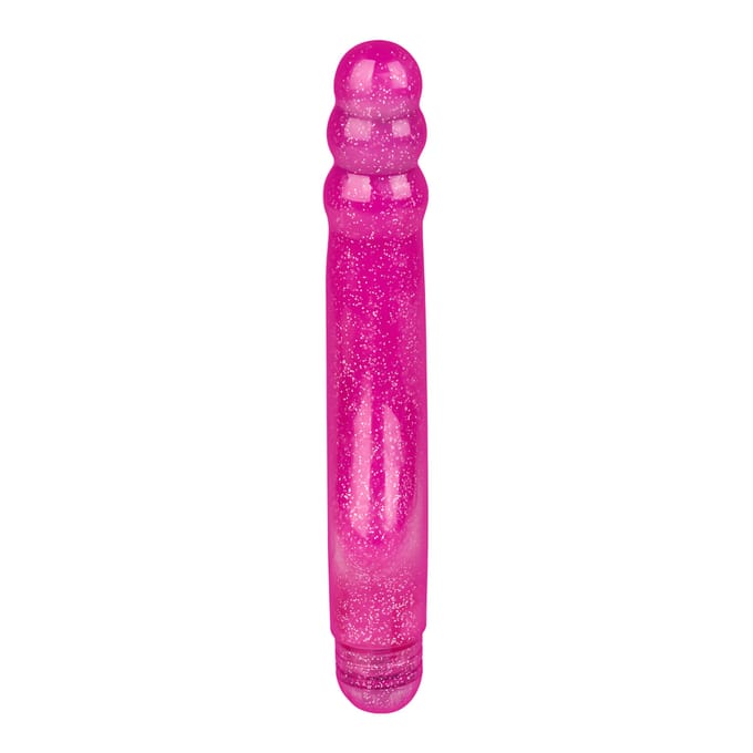 Anaal vibrator met glitters-effect, 20,5 cm
