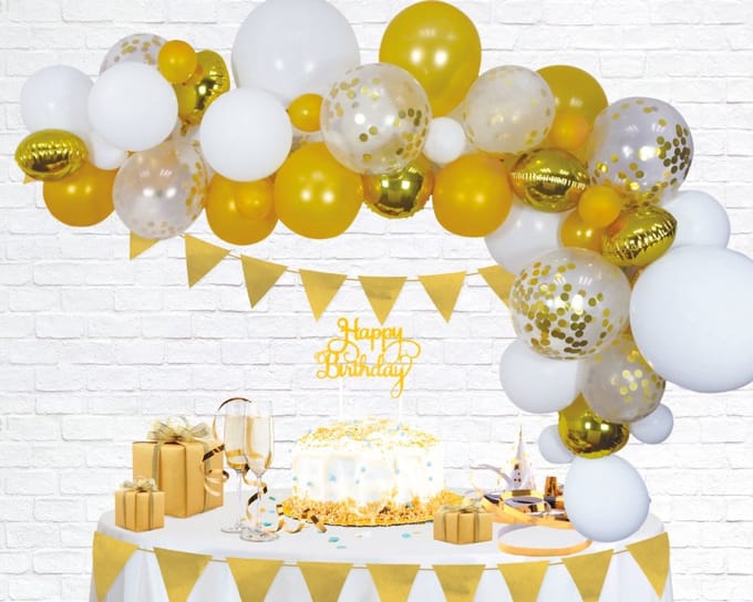 Ballonnen Decoratie Kit Goud 71 Delig - Feest Decoratie DIY Party