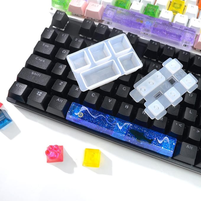 Doe-het-zelf Mechanisch Toetsenbord Keycap Siliconen Mal Zacht Duurzaam Toetsen Mal black