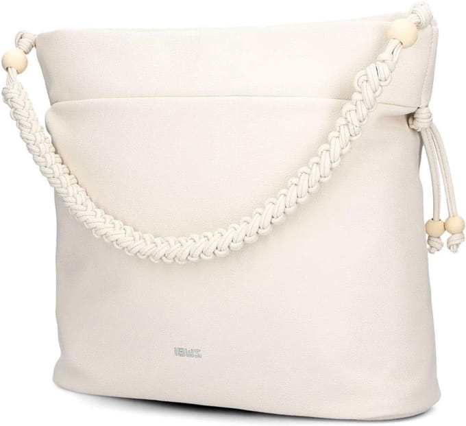 Schoudertas - Dames tas - Dagelijks gebruik - Boho pareldetails - 12 liter - Wit