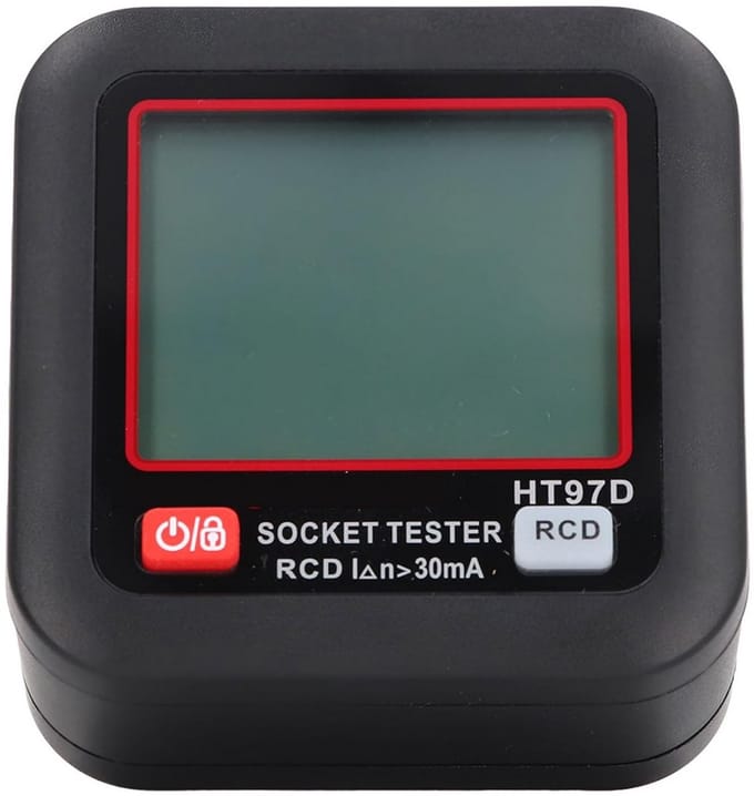 Stekkerleestester met HD LCD Display voor EU Stopcontacten