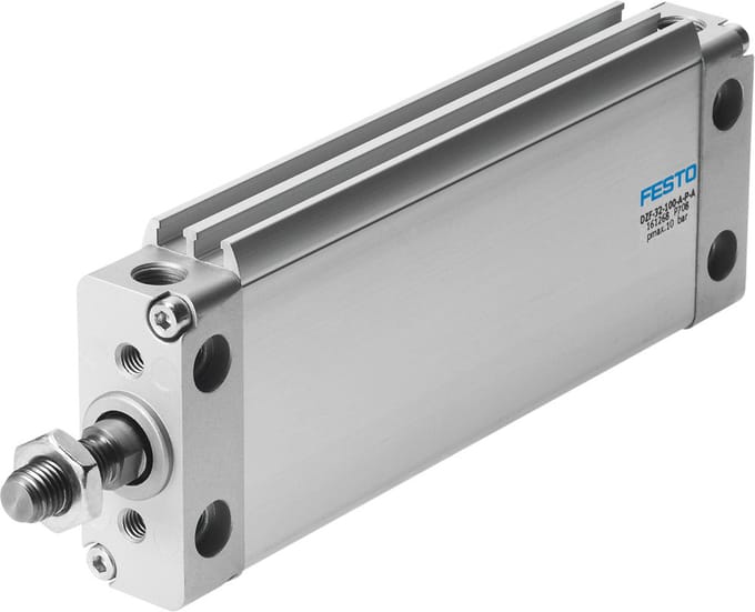 Festo Vlakke Cilinder 40mm Boring 100mm Slag Dubbelwerkend - 161283 - P2DUA