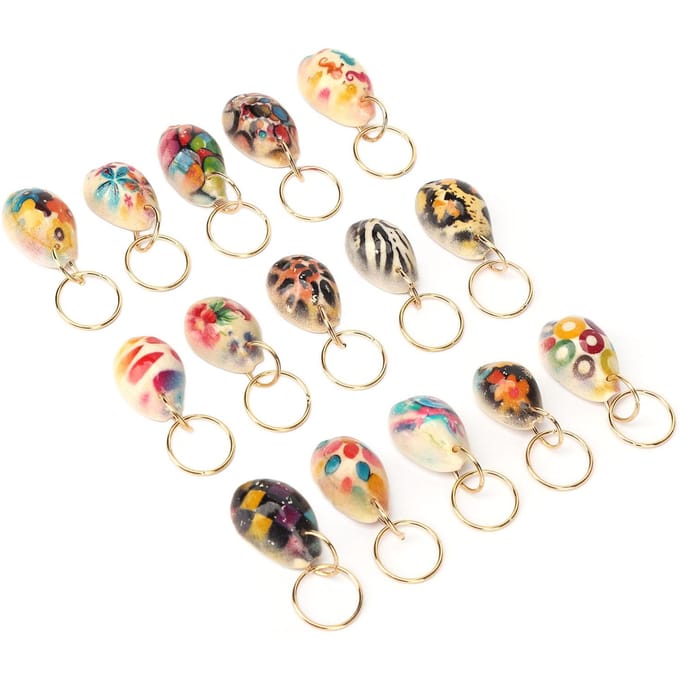 15 stuks DIY Vlecht Hanger Clips Prachtige Schelp Dreadlocks Ring Haaraccessoires Decoratie beige