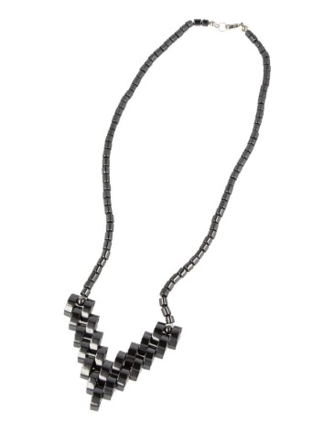 Hematiet ketting halve maan