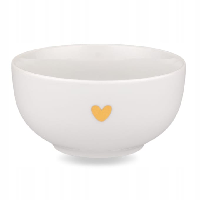 Porcelanen Kom 500ml - Gouden Hart Decoratie