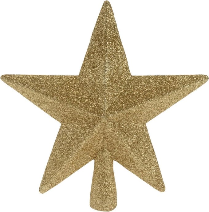 Piek ster 19cm glitter goud