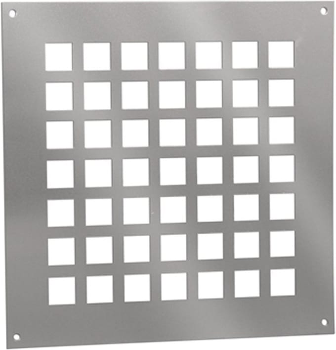 Nedco BV Ventilatieplaat 250x250mm aluminium