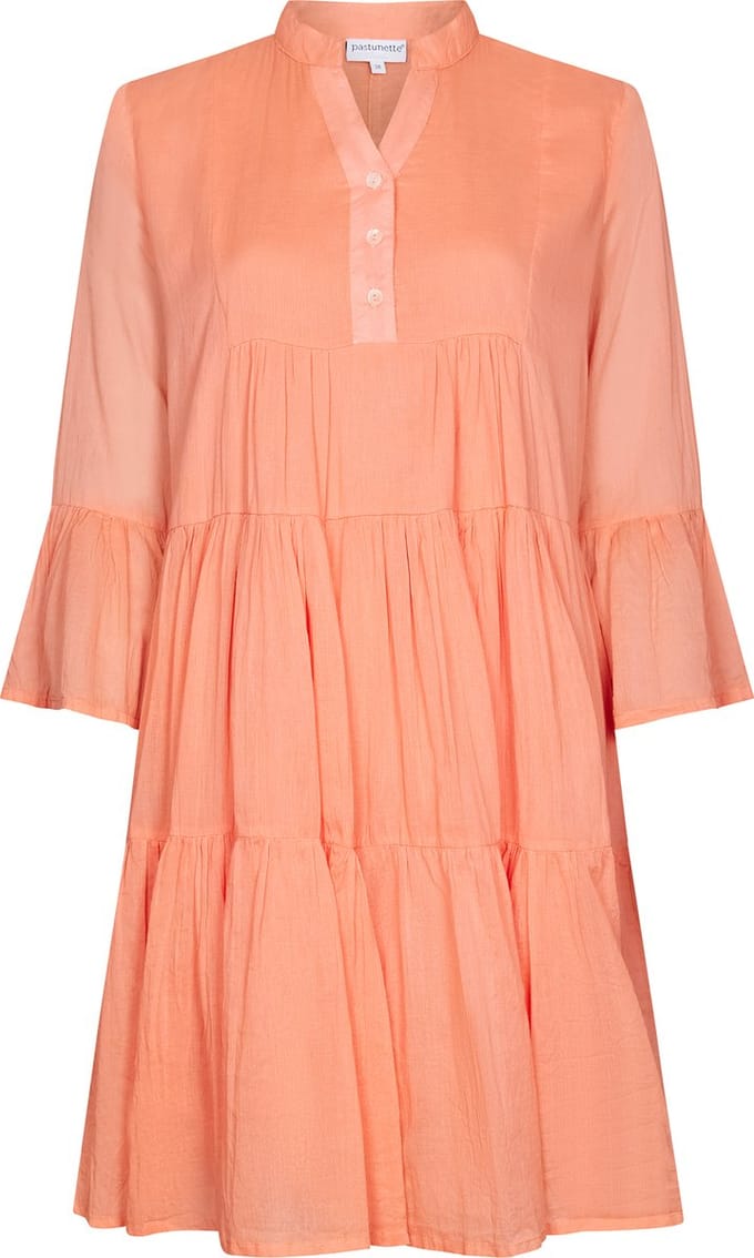 Dames Jurk Pastunette - Summer Basic - Katoen - Zalm - Maat 40
