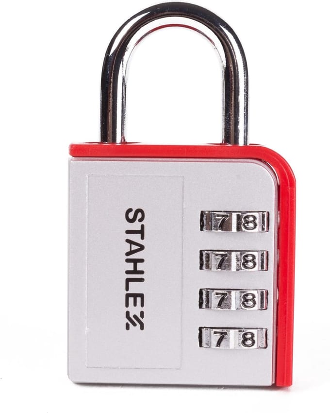Stahlex Hangslot met Cijfercode Aluminium 70 mm - 4 Cijferige Combinatie