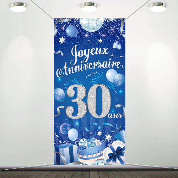 Dailygoods- Deurbanner 30 Jaar - Feest Decoratie - Jubileum