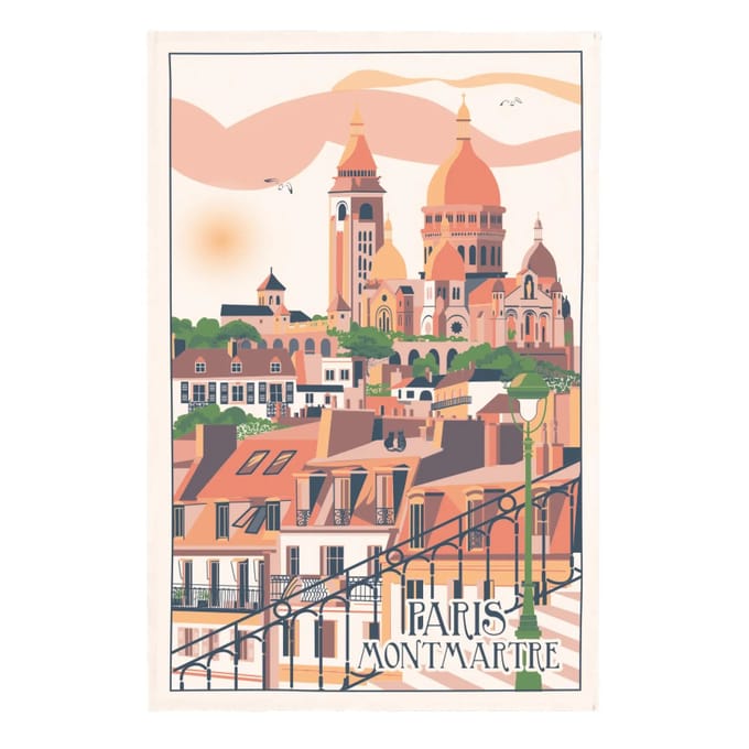 Keukenhanddoek dorp Montmartre Winkler