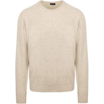 William Lockie Trui Lamswol Linen Beige - Maat XXL - Heren - Pullovers