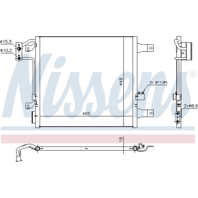 Condensator, airconditioning NISSENS 940441