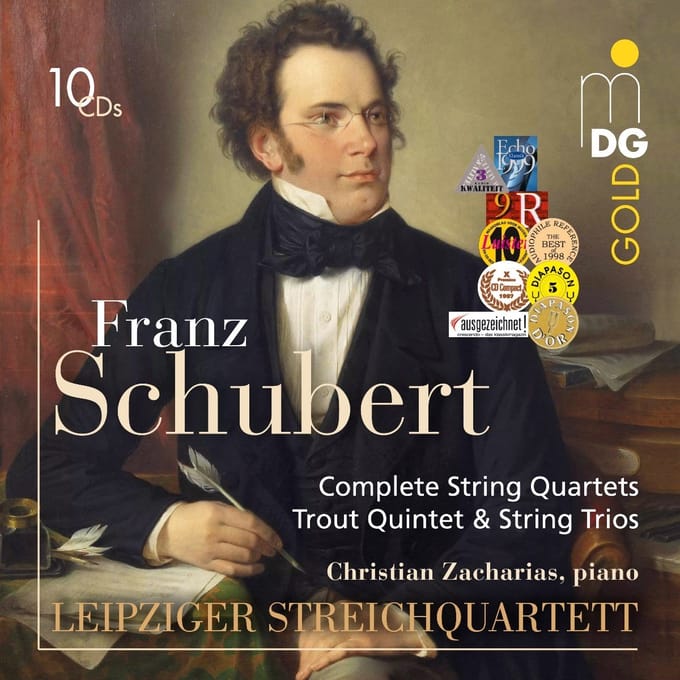 Christian Zacharias, Leipziger Streichquartett - Schubert: Complete String Quartets & Trout Quintet (10 CD)