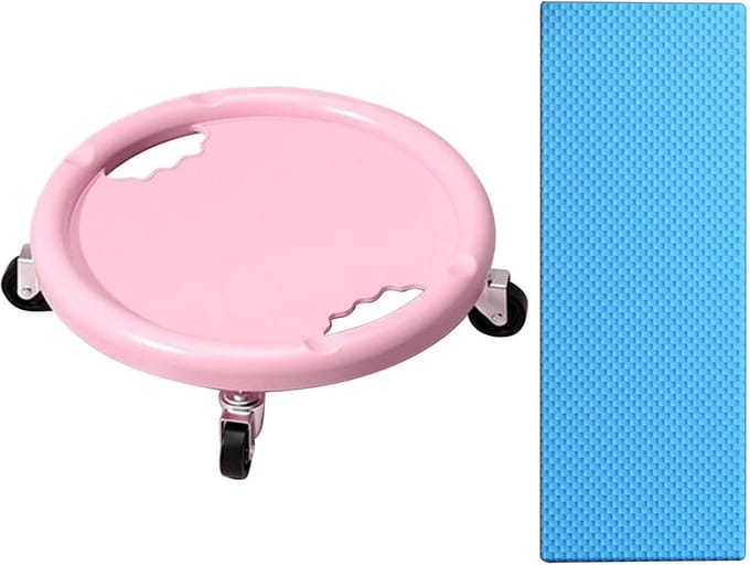Buikspierroller - Core trainer - Krachtige Core Training - 360 graden draaibaar - 150 kg belastbaar - roze
