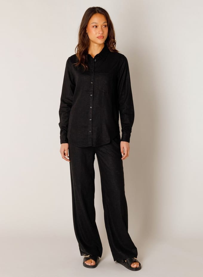 BASE LEVEL Yael Shirts - Black - maat 36