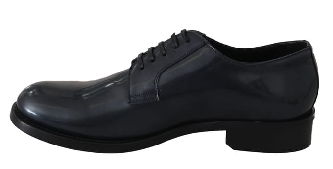 Dolce & Gabbana Blauwe Leren Derby Kledingformele Schoenen