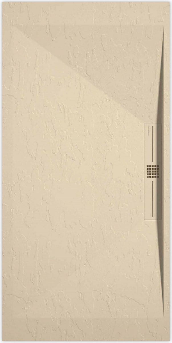 Sanifun douchebak Stone Side Cream Slate 1000 x 800 P
