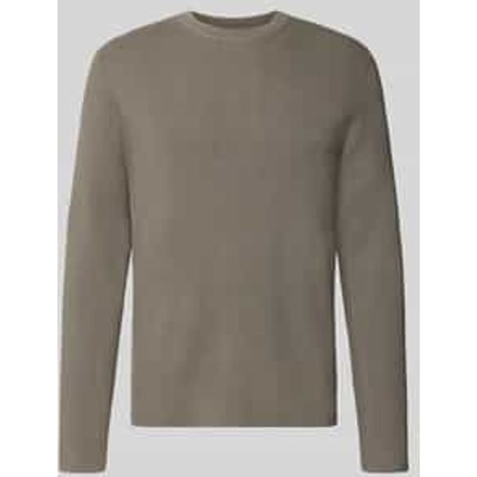 slim fit gebreide trui van katoenmix