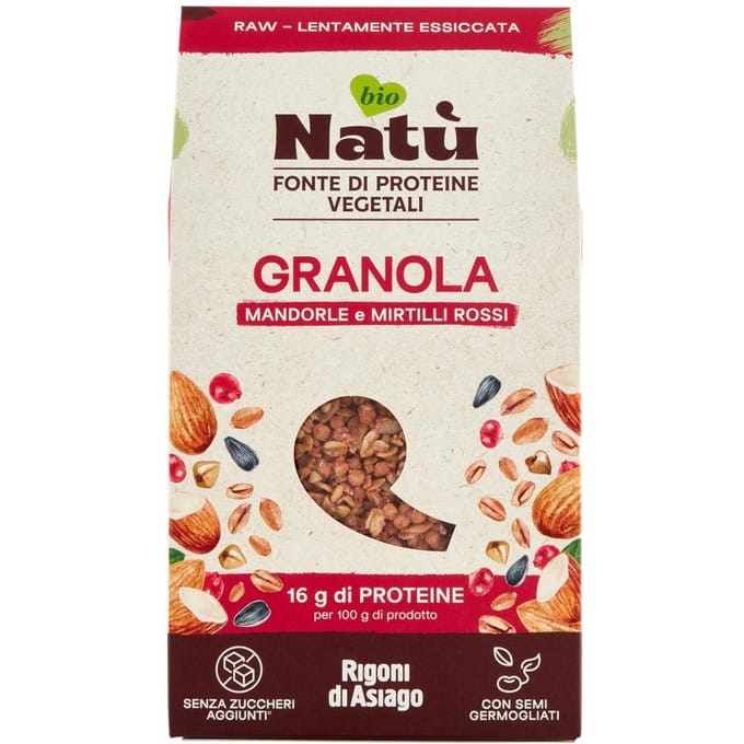 NATU Eiwit Granola met Amandelen en Cranberry's 250g