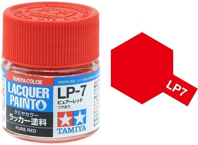 Tamiya Hobbyverf Enamel verf - LP-7 Pure Red - Gloss - Lacquer Paint - Verf potje - 10 ml