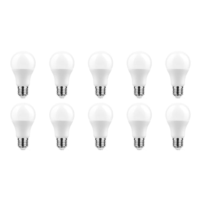Technik E27 LED Lamp 11.1W - 1055lm - 2700K - Warm Wit - LED Globe A60 - Vervangt 75W Halogeen Gloeilamp - 10 stuks