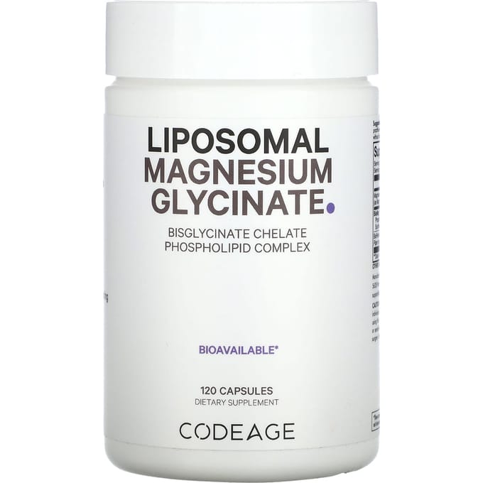 Codeage, Glycinate de Magnésium Liposomal, 120 Capsules