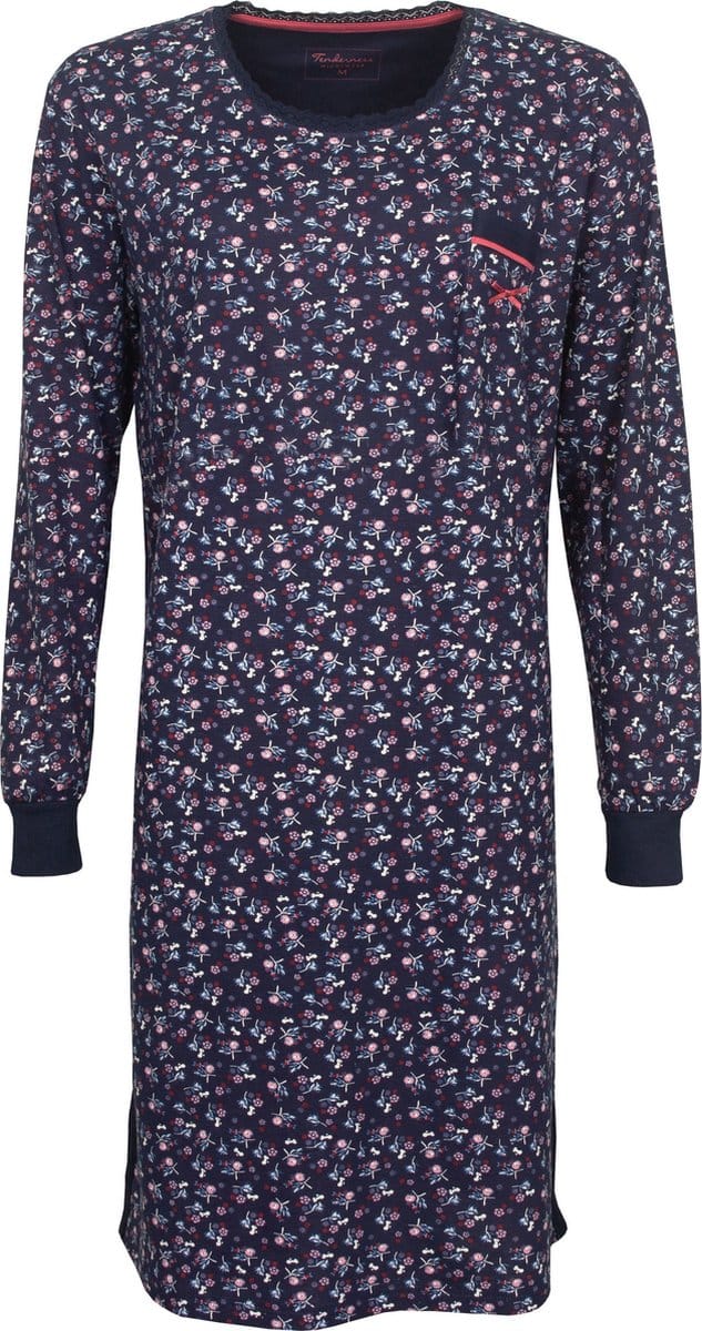 Tenderness Dames Nachthemd - Blauw - Maat 3XL