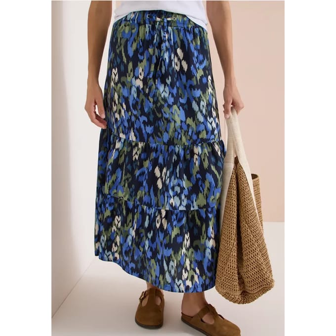 Maxirok met volants en print
