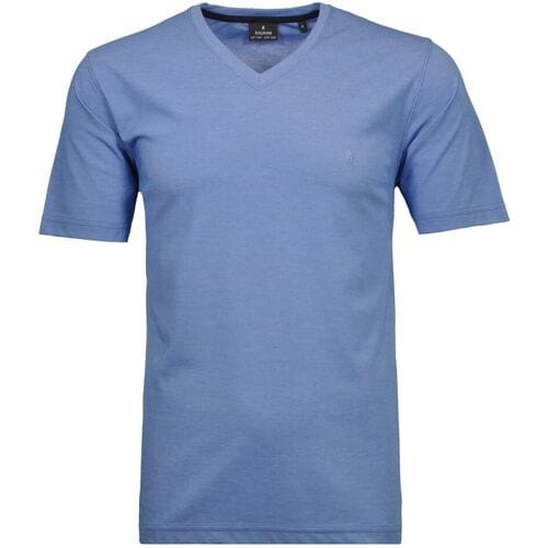 Ragman T-Shirt Softknit Uni Easy Care V-Neck Blauw / male
