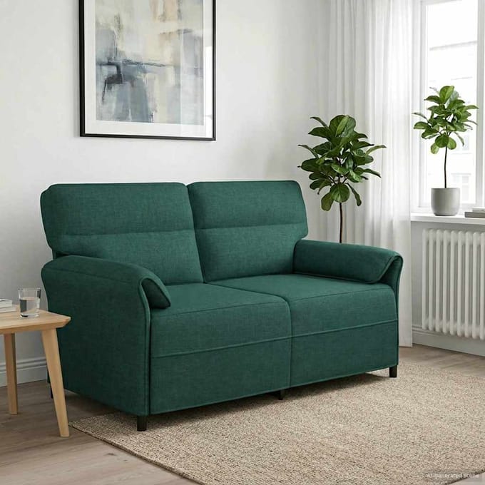 vidaXL - Bank - 100% - polyester - metalen - frame - MDF, - Multiplex