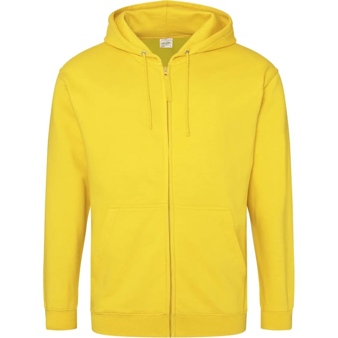 Vegan Hoodie met ritssluiting en capuchon Sun Yellow - M
