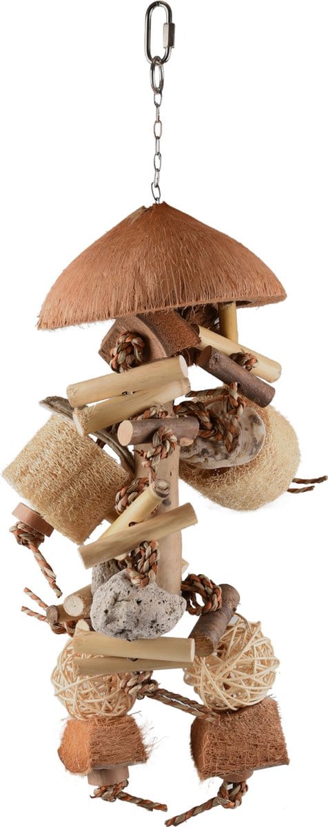 Flamingo Sully - Speelgoed Vogel - Vs Sully Met Kokos + Luffa Natuur 50cm - 1st - 127251 - 1st