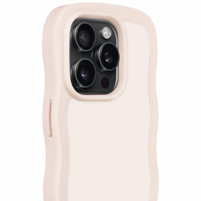Holdit Wavy Case geschikt voor Apple iPhone 15 Pro - Light Beige