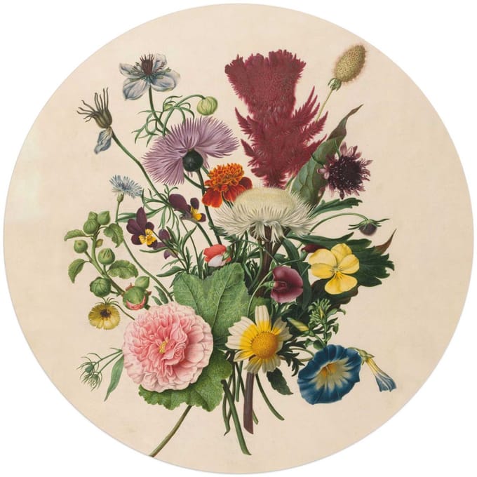 Plexiglasschilderij Bloemen boeket - Ø 70 - Acrylglas - REINDERS